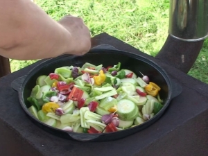 Groenten koken in een ketel