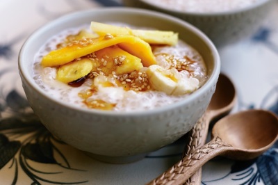 Dessert aux fruits au lait de coco