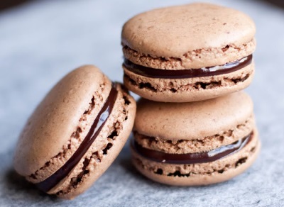 Macarons met chocoladevulling