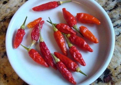 Kuivatatud Tabasco paprika